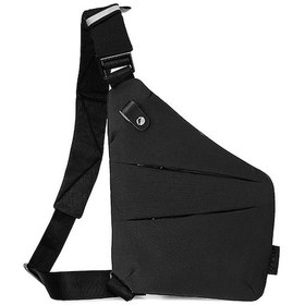 Resim Xindoker Erkekler İçin Çok Amaçlı Poliester Gömlek Çantası - Spor, Çapraz Çantı, Gizli Saklama, Siyah Sol Omuz Siyah 