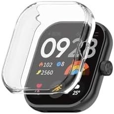 Resim Nanospace Xiaomi Redmi Watch 4 Kılıf Tam Koruma Silikon Kasa Kılıfı (ÜRÜN SAAT DEĞİLDİR) (Şeffaf) 