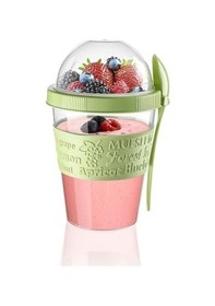 Resim Meyve Hazneli - Kaşıklı Portatif Yoğurt Kabı 