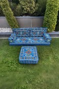 Resim mdhomecarpet Şark Köşesi Minder Takımı | Yer , Sırt Minderi, Etnik Desen, Salon ve Ev İçin 6 Parça Süngerli 