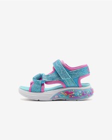 Resim Skechers Mermaıd Dreams Sandal Küçük Kız Çocuk Mavi Işıklı Sandalet 303111n Blmt Mavi 
