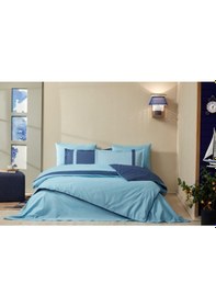 Resim Özdilek Nevresim Takımı Ranforce 57 Tel Çift Kişilik Turkuaz Colour Strıpe 