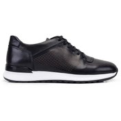 Resim Nevzat Onay Siyah Baskı Sneaker Ayakkabı -11618- 