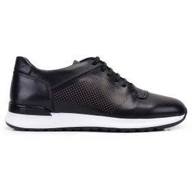Resim Nevzat Onay Siyah Baskı Sneaker Ayakkabı -11618- 