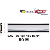 Resim Carub Çıta Sal 86 25mmx50metre Çizgili Krom Br1508601 1 Adet 