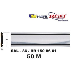 Resim Carub Çıta Sal 86 25mmx50metre Çizgili Krom Br1508601 1 Adet 