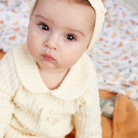 Resim YUMURCAKEVİ 120x120 Üçlü Müslin Bebek Battaniyesi, Naturel Pamuk Müslin Battaniye Seti, Müslin Kundak Bezi, 