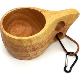 Resim Rox Wood 001 Kuksa Ahşap Bardak Desenli 
