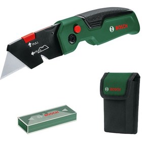 Resim Bosch Premium Katlanabilir Maket Bıçağı + Kumaş Çanta + 10 Bıçak - 1600A02W7M 