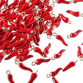 Resim 4/8/12 Adet Biber Takı Kolye Ucu - Parlak Kırmızı Alaşımlı Altın Tonlu Biber Süsleri, DIY Bileklik Küpe Kolye Yapımı İçin, Sevgililer Günü Yeni Yıl Hediyesi, El Yapımı Aksesuarlar, Göz Alıcı Detaylar, Moda Aksesuarları, El Sanatları Tutkunları 