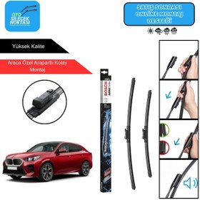 Resim Bmw İx2 U10 Uyumlu 2024-2026 Bosch Aerotwin Araca Özel Ön Silecek Takımı 600-475mm 