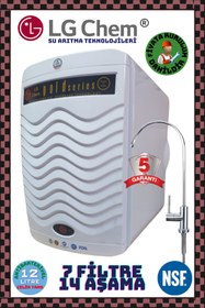 Resim ligth gastro LG Chem GOLD ÜCRETSİZ MONTAJ BEYAZ 12 LİTRE 7 FİLTRE 14 AŞAMA GÜM-MINERAL-ALKALİLİ SU ARITMA CİHAZI 