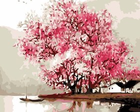 Resim Sayılarla Boyama Seti - Kiraz Ağacı - 40x50 