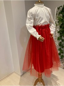 Resim UHDE STORE Kız Çocuk Uzun Tütü Etek, Gösteri Eteği 