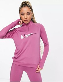 Resim Nike Dri-Fit Swoosh Run 1/4-Zip Running Midlayer Long-Sleeve Kadın Tişört 