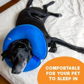 Resim Köpekler ve Kediler İçin Şişme Yaka Yumuşak Pet Kurtarma Yaka Yumuşak Köpek Konileri Ayarlanabilir Yaka 