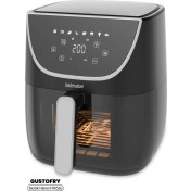 Resim Goldmaster Gustofry 1700 Watt Xl Dokunmatik 8 Ön Ayarlı Cam Kapaklı Hazne Aydınlatmalı Airfryer Sıcak Hava Fritözü 