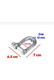 Resim Kanca 12 mm Zincir Kilidi U Tipi Karabina Yük Kaldırma (2 Adet) 