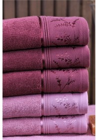 Resim Özdilek Ditsy 6'lı Pamuklu Su Emiciliği Yüksek 50 80 El Yüz Havlusu 