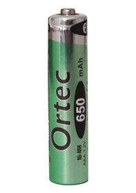 Resim Ortec 1.2v 650mah Ni-mh Aaa Şarj Edilebilir İnce Kalem Pil 