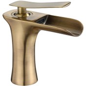 Resim Fkn Şelale Lavabo Bataryası Pvd Antik 