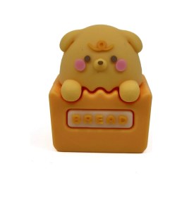 Resim Pupu Bakery 3d Silikon Renkli Kalemtraş Sarı Ayıcık 