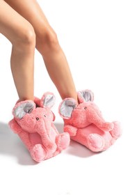Resim TWIGY TARAFTAR Twigy Elephant-2 Sevimli Fil Ev Terliği Panduf Pembe 36/41 