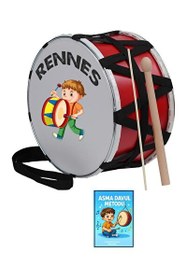 Resim Rennes DVL-30RD Örf Aletleri 30 CM Özel Tasarım Çocuk Davulu 