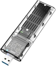 Resim Harici M.2 NGFF SSD Muhafaza Yüksek Hızlı USB3.0 Gen1 5Gb/S Şeffaf SSD Sabit Disk Durumda PC 