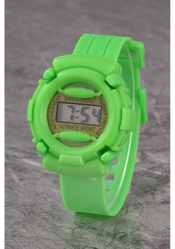 Resim Plcdjt022r03 Çocuk Yeşil Dijital Kadran Silikon Kordon Kol Saati 