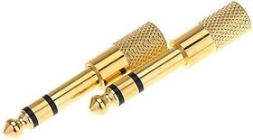 Resim Stereo Dönüştürücü Çift Ses Jakı Adaptörü Dönüştürücü Stereo Priz Elektro Gitarlar için Mikrofon Kulaklık 6.35mm Erkek 3.5mm Kadın 