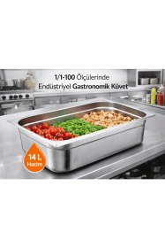 Resim Net Çelik NET ÇELİK Gastronom Küvet 1/1-100 14 Litre 