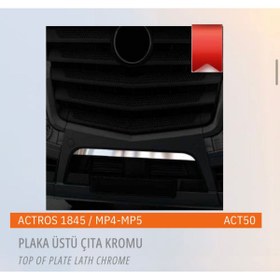 Resim ÜNLAKS ACTROS MP4 PLAKA ÜZERİ KROM ÇITA 