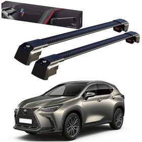Resim Lexus Nx Az10 2015-2021 Trx2 Carrier Kilitli Ara Atkı Cross Bar Taşıyıcı Tavan Barı Siyah 