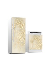 Resim Buzdolabı Ve Bulaşık Makinası Beyaz Eşya Sticker Kaplama 3D Sakur 