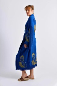 Resim Brandsmithshop Mavi Serenity Buddha Kimono Çok Renkli 
