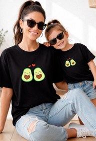 Resim genosha Anne Kız 100% Pamuk T-shirt Mama Mini Mother Daughter TEKLİ FİYAT 
