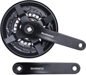 Resim Shimano FC-TY301 170mm 42T 6-7-8V 3lü Aynakol Kapaklı Siyah* 