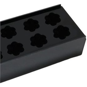 Resim Lijinxu Dikdörtgen Çiçek Vazo Akrilik Siyah Sanat Yatak 40x10x6.5cm-16-delik Diğer 