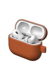 Resim Apple Uyumlu AirPods Pro 3 Amazingthing Glamour Classique Serisi Deri Tasarımlı Kapak Kahverengi Kahverengi 