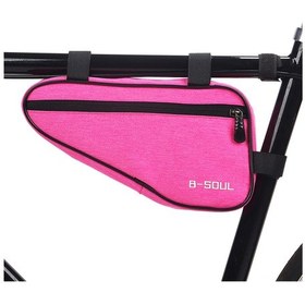 Resim Xindoker Pembe Bisiklet Üçgen Çantası - 1.5l Kapasite, Poliester Malzeme, Hafif Tasarım Pembe 