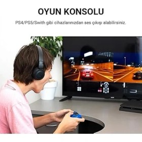 Resim USB Harici Ses Kartı Adaptörü 3.5mm Kulaklık ve Mikrofon Girişli 