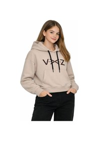Resim Kız Çocuk Kapüşonlu Sweatshirt Bgl-st05274 Taş 