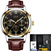 Resim Hanyang L Altın Siyah 2022 Yeni Saatler Erkekler Lüks Marka Lıge Chronograph Erkekler Spor Saatler Su Geçirmez Tam Çelik Kuvars Erkek Saati Relogio Masculino (Yurt Dışından) 