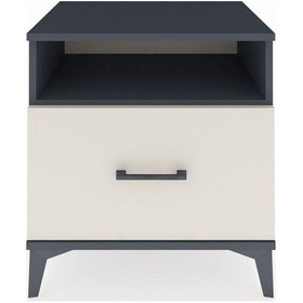 Resim Hyperion Komodin Tek Raflı Tek Çekmeceli 60x44x64 Antrasit-ay... Antrasit 