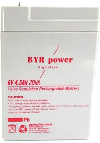 Resim Byr Power Akülü Araba Aküsü 6V 4.5Ah 20Hr 