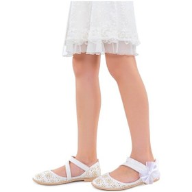 Resim Kiko Kids Cilt Lazerli Kız Çocuk Babet Ayakkabı Arç 09 Beyaz 