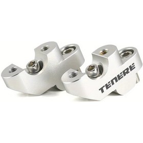 Resim Xuweiwei Silvery Yamaha Xt660z Tenere Xt660z Motorcycle 22mm 7 8" Handlebar Riser Mount Clamp Adapter Cnc Aluminyum 