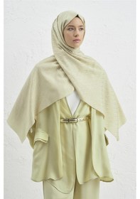 Resim Armine Elegance İpek Pamuk Monogram Şal 62 Sarı 