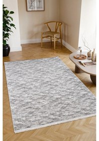Resim Kaymaz Taban Yıkanabilir Modern Salon Mutfak Oturma Odası Çocuk Odası Halısı 5015 Gri 